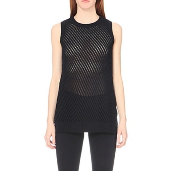 VINCE Sleeveless Mesh Stitched Top XS NWT - Picture 4 of 8